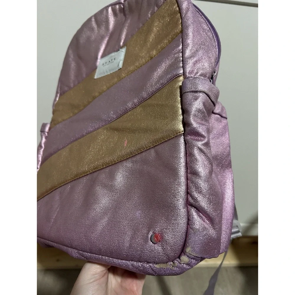 State Kids Kane Backpack Metalic‎ Pink And Gold
